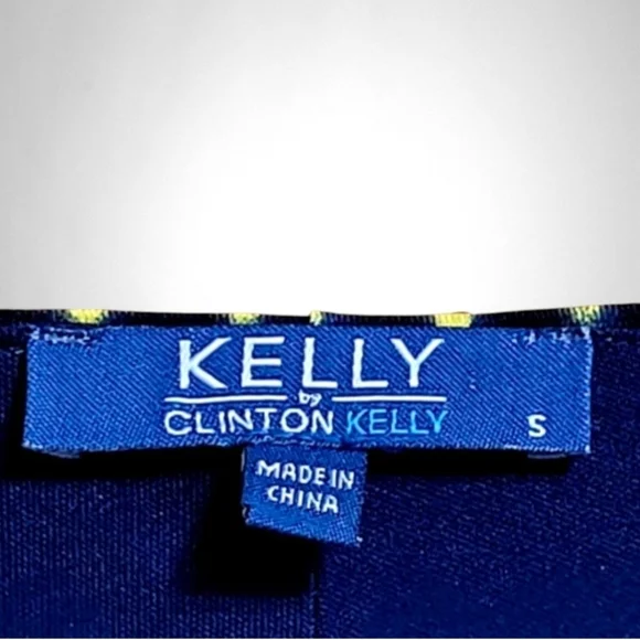 Kelly By Clinton Kelly Vibrant Sleeveless High-Low Dress in Blue and Yellow - Picture 6 of 12